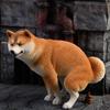 Dog Figurine Animal Sculpture Car Dashboard Decoration Shiba Inu Statue for Bedroom