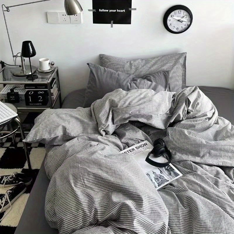 Простыня из стираного хлопка в стиле ленивого леопарда в стиле ретро, пододеяльник, комплект из четырех предметов, комплект постельного белья для одноместного студенческого общежития из трех предметов