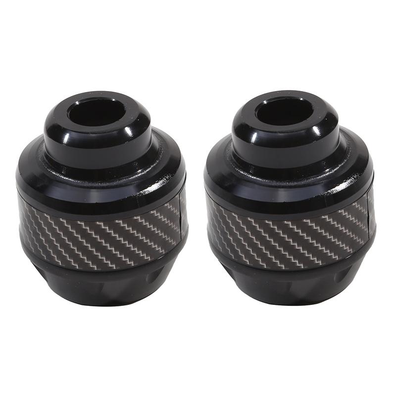 A Pair Of Carbon Fiber Motorcycle Front Fork Covers, Universal Frame Slider Pads, Suitable For Motorcycles And Scooters