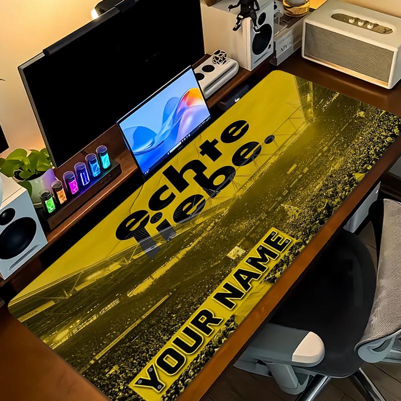 Custom Name Dortmund Mouse Pad Large Gaming Table Cushion Non-slip Laptop Tablet Big Mousepad XXL Mat Mini PC Playmat With Lock edge_XIA