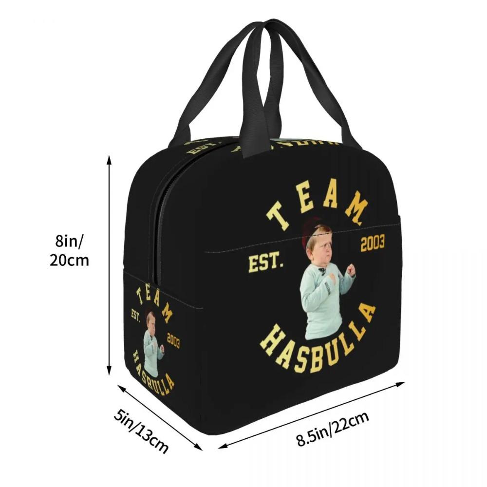 Custom Hasbulla Magomedov Portable Lunch Box Women Leakproof Thermal Cooler Food Insulated Lunch Bag Office Work