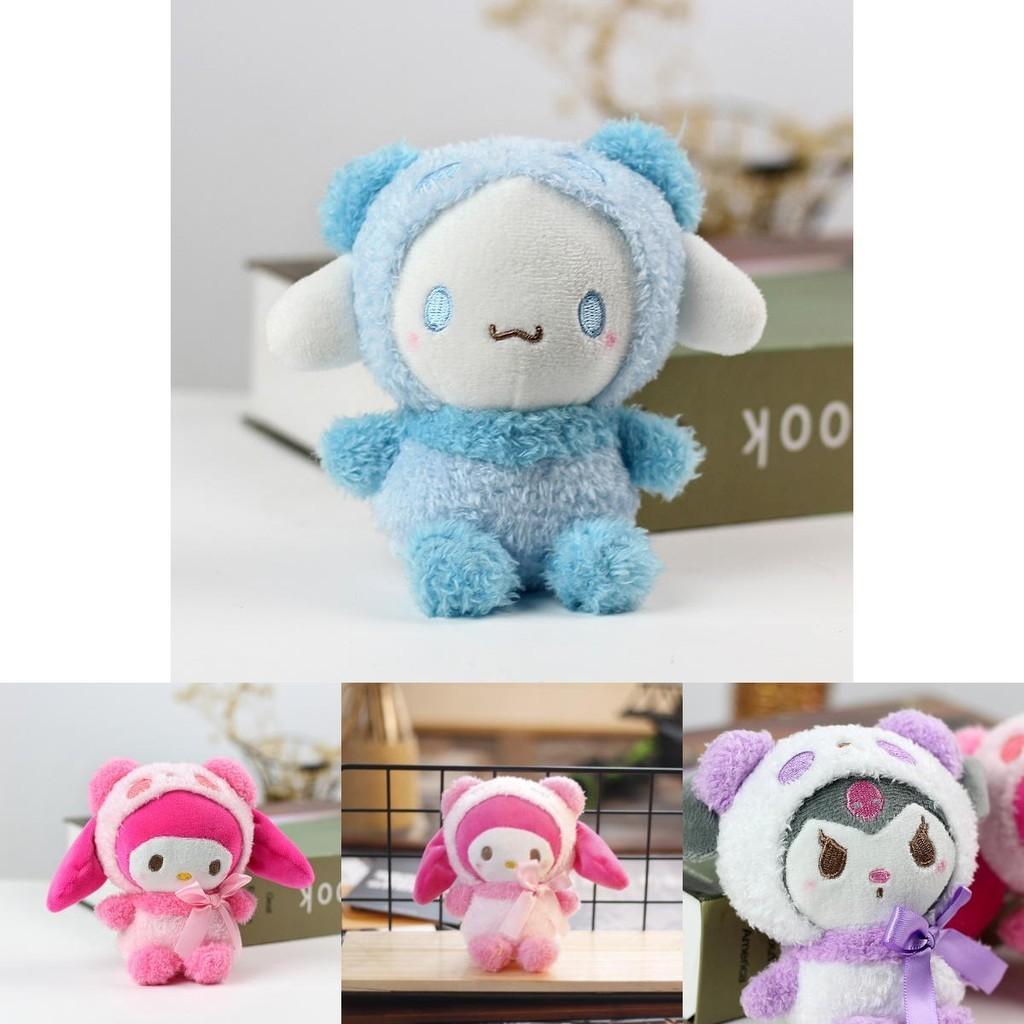 Плюшевая брелок-игрушка Sanrio Мягкая и милая Дизайн Kuromi Для фанатов аниме