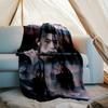 Warriors' Dawn Print Flannel Blanket, Soft Warm Lightweight Throw Blanket for living Room,Sofa Bed Camping office