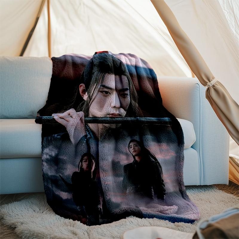 Warriors' Dawn Print Flannel Blanket, Soft Warm Lightweight Throw Blanket for living Room,Sofa Bed Camping office