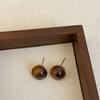 Нишевые высококачественные серьги-гвоздики из кофейной смолы Майяра, женские осенне-зимние атмосферные изысканные модные универсальные серьги