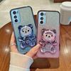 Candy Bear Stand Glitter Phone Case For Motorola Moto Edge 40 30 20 E20 E13 E22 E32 E6S E6i E22i E7 Plus G8 G9 Power Plus Cover