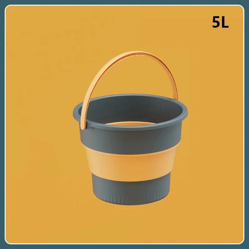 5/10/17L Collapsible Bucket Outdoor Fishing Camping Space Saving Portable Folding Car Wash Bucket Bathroom Kitchen Bucket