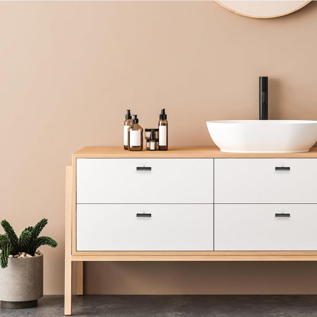 20 шт. Ручки для комода из нержавеющей стали, общая длина 2 дюйма, для шкафов, буфета, ванной комнаты, кухни, фурнитура с одним отверстием