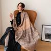 New Autumn and Winter Cashmere-like Thick Scarf Three-Color Back Pattern Jacquard Scarf Fashionable Warm