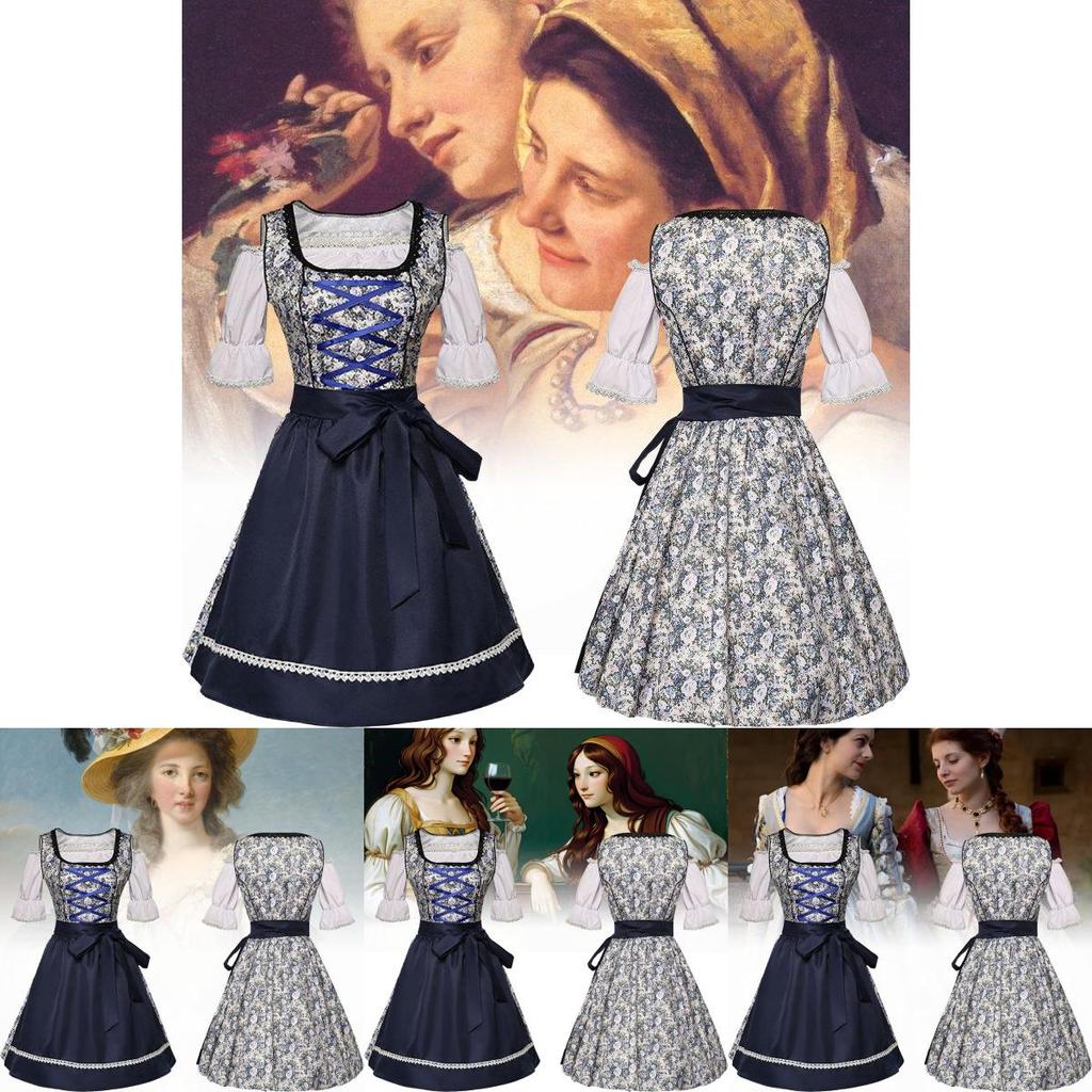 Баварский костюм для Октоберфеста для девушек, подающих пиво, с элегантным дизайном, открывающим плечи, в нескольких размерах