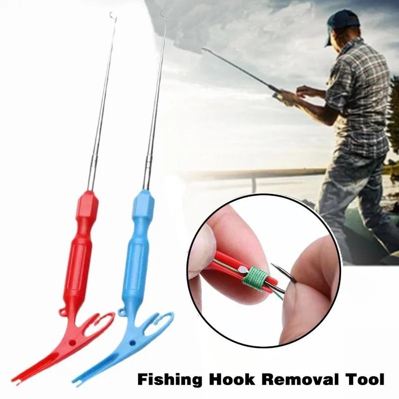 New 3 in 1 Fishing Hook Removal Fly Nail Knot Tying Tools Detacher Security Extractor Quick Knot Tackle Disgorger Steel