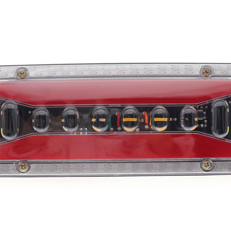 2PCS 12V/24V 42 LED Dynamic Car Truck Tail Light Turn Signal Rear Brake Light Reverse Signal Lamp For Trailer Lorry Bus Campers