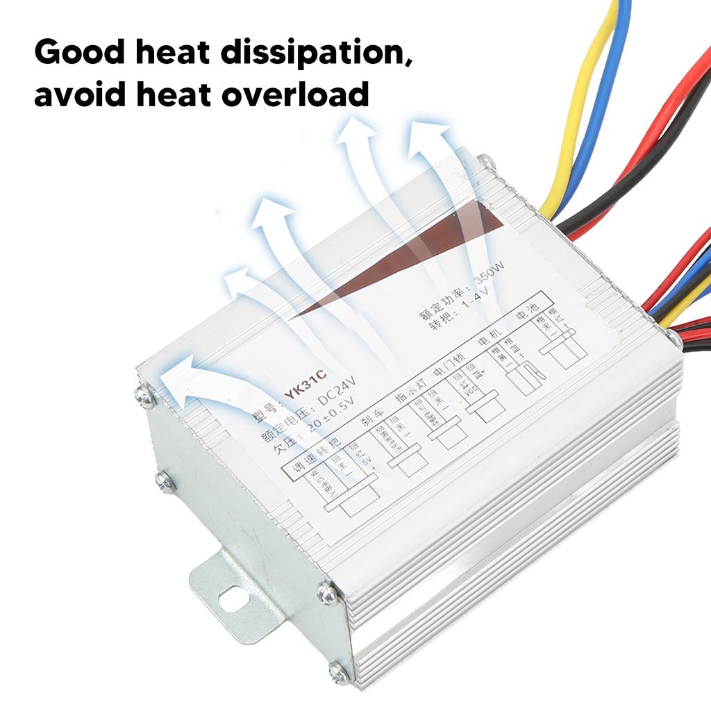 Brushless Controller Kit Aluminum Alloy Rubber Controller Grip Set for Electric Bikes Motorcycles 36V 48V 350W