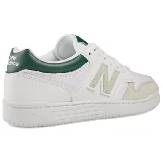 New Balance 480 Низкие Бело-Серые Ночной Дозор Зеленый - BB480LKD