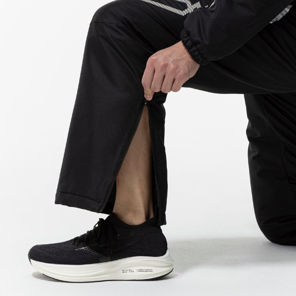 Mizuno MC Line Утеплённые брюки Breath Thermo Black x 32MFC630, Материал с функцией генерации тепла, Водоотталкивающие, Ветронепроницаемые, Белые,