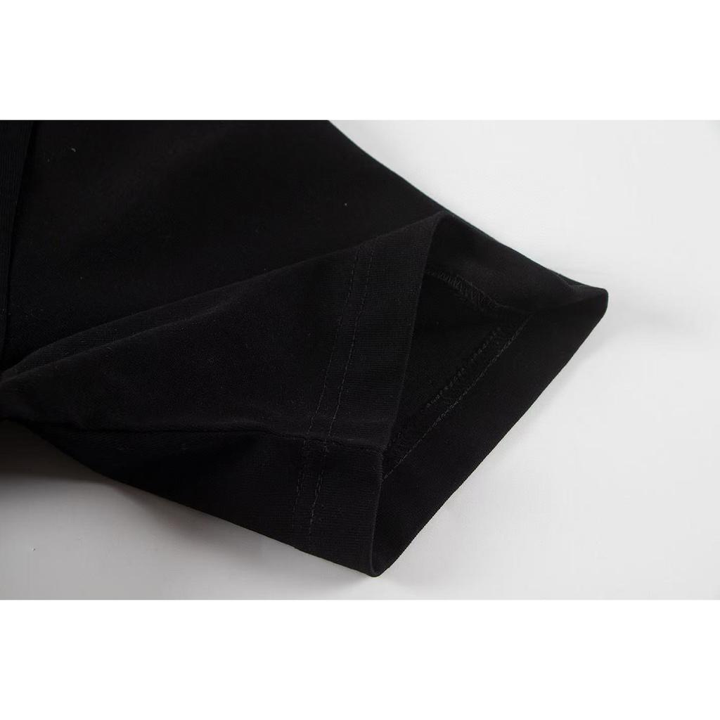 W344 CHROME HEARTS 2025 Летняя новая высококачественная хлопковая свободная футболка с круглым вырезом большого размера для мужчин и женщин, парная футболка