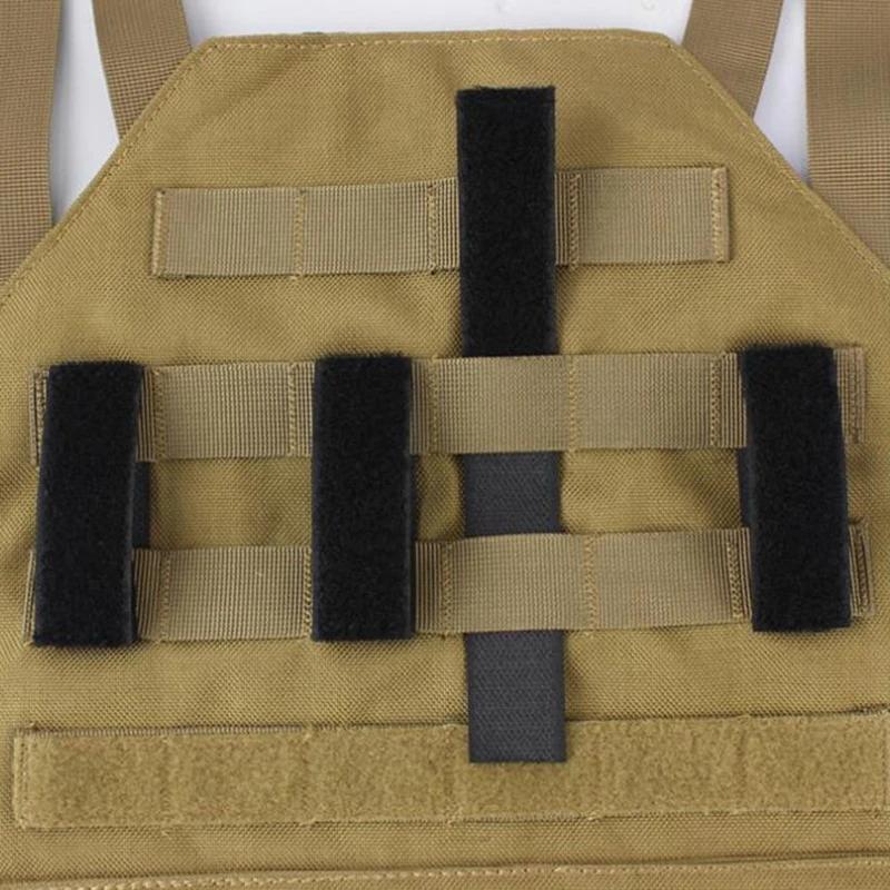4pcs Molle Adapter ID Patches Panel Vest Backpack Patch Hook&Loop Converter Ribbon Strip Molle Army Vest Accessories