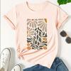 Женская летняя футболка с принтом, простая печать, футболки с коротким рукавом, повседневные топы с принтом