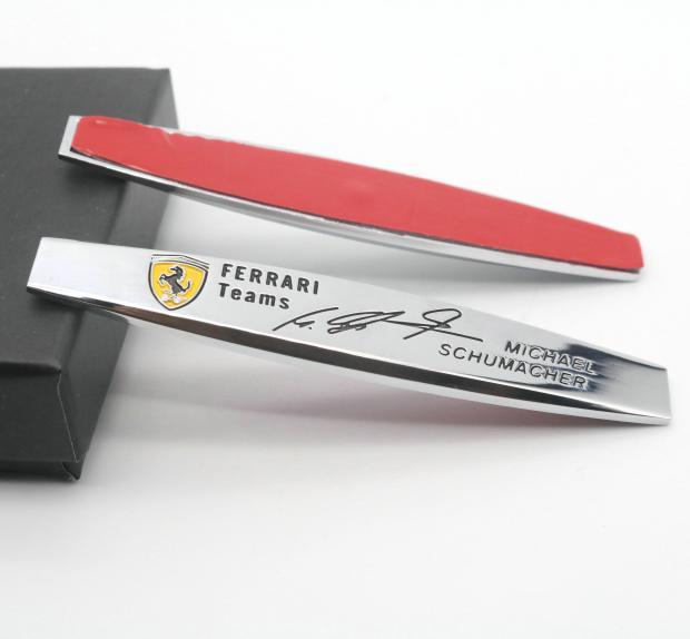 Новый 1/2 шт. 3D Металл для команд Ferrari SJ F1 Авангардный Значок Автомобиля Значок на Крыло Боковой Значок Наклейка Стикер на Задний Багажник Стиль