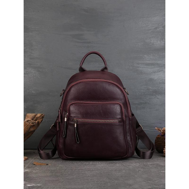 Первый слой рюкзак из коровьей кожи большой емкости Advanced Sense Retro Большая сумка Мягкий рюкзак из натуральной кожи
