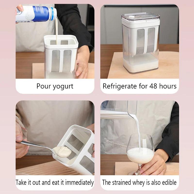 Greek Yogurt Maker Yogurt Filter Stainless Steel Strainer Whey Separation Tools Cheese Moisture Seperator Kitchen Accessories