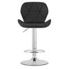 WEST stool - black eco-leather / chrome base