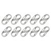 prendre [Set of 10] Small S-Shaped Carabiners with Hooks, Stainless Steel, Lightweight, for Fastening and Connecting Accessories, Mini Size (PR-CARA10