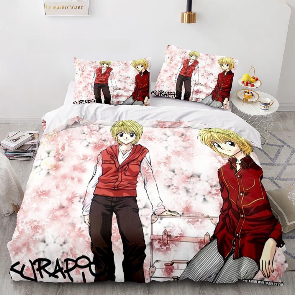 HUNTER×HUNTER Постельный комплект Односпальный Полуторный Двуспальный Кингсайз Комплект для кровати Взрослый Детский Спальня Комплекты пододеяльников Комплект постельной мебели спальня