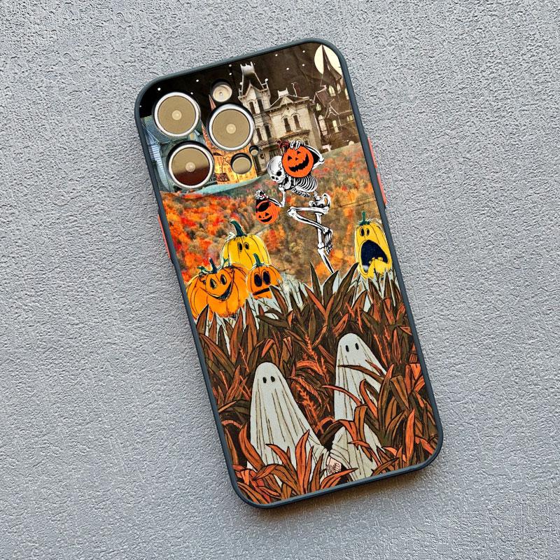 Матовый чехол для телефона для iPhone 17 16 11 13 12 14 15 Pro Max 12 Mini 16 15 Plus X XS XR Иллюстрация призрака 11 Силиконовые задние крышки