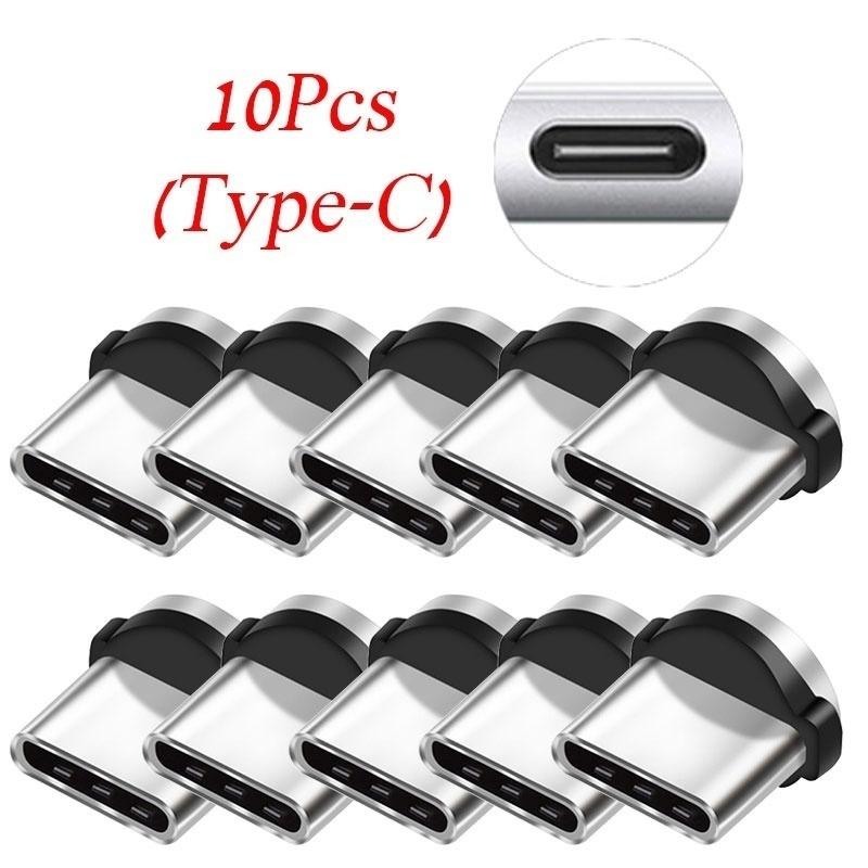 Магнитная вилка кабеля типа C Разъем кабеля для зарядки Lightning Micro USB Магнитная вилка шнура зарядного устройства Прямоугольная магнитная вилка кабеля