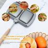 Double-Sided Sandwich Baking Pan, Breakfast Sandwich Maker, Baking Pan with Removable Handle Grill Pan for Breakfast Pancakes