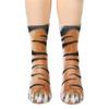 Унисекс Взрослые Носки до икры с кошачьей лапой, собачьей лапой, динозавром, тигром, утолщенные, теплые, модные, оригинальные