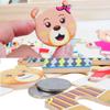 Нетоксичная деревянная игрушка Монтессори Мультяшное животное Смена одежды Пазл Одевание Смена формы Сопоставление Форм Развивающие игрушки для детей