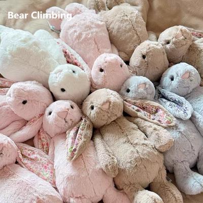 Мультяшный кролик Бонни с цветочными ушками, плюшевая игрушка, пасхальный кролик, плюшевые игрушки, мягкая кукла, аниме, игрушка-подушка, диванная подушка, подарок для комфорта ребенка