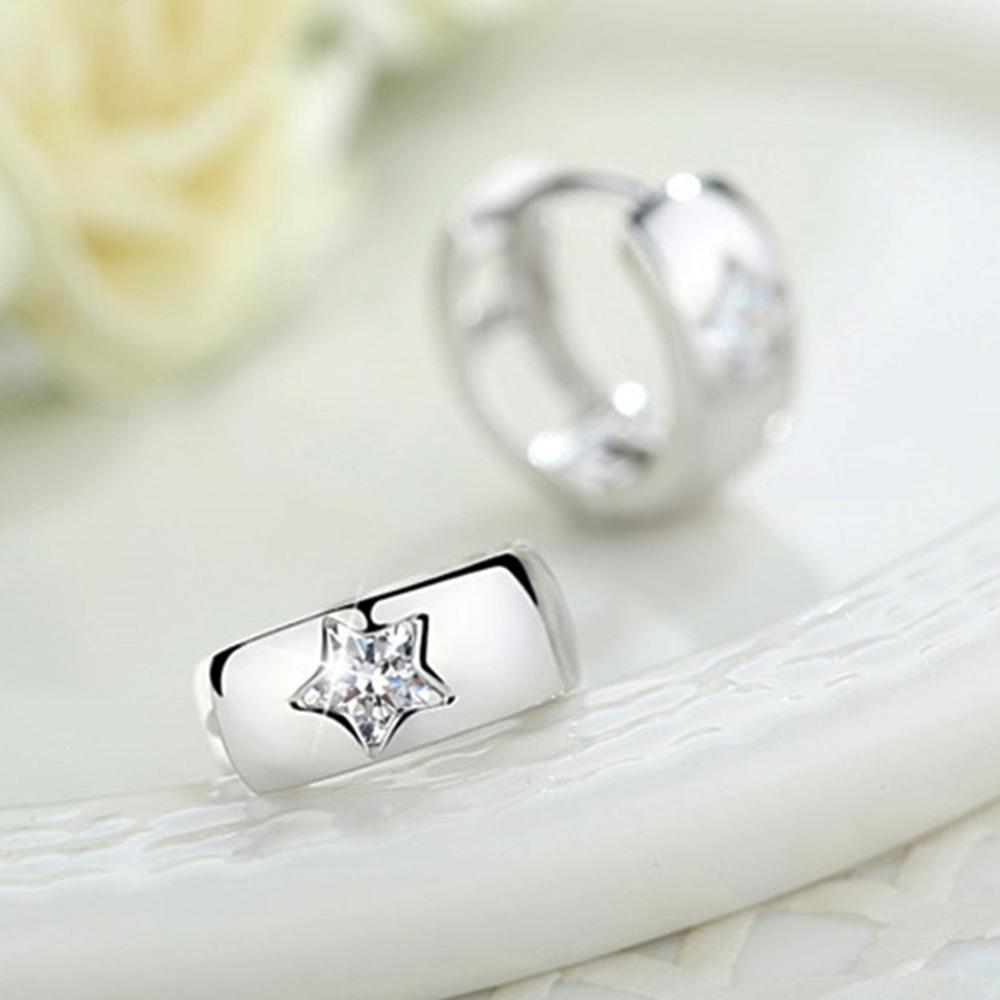 Серьги-кольца Huitan Chic Star, женские, цветные, изящные, маленькие, круглые, повседневные, модные, универсальные, для девочек, ювелирные изделия, подарки
