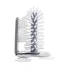 Vertical glass washer with suction cup, double-sided brush scrub, mug kettle decanter bottle washer