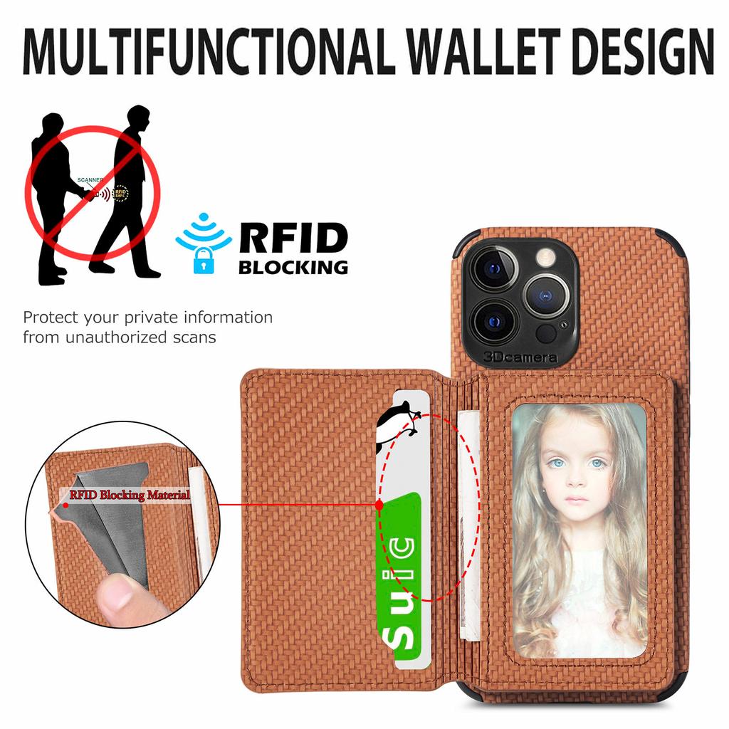 Чехол-кошелек из углеродного волокна для iPhone 14, 13, 12, 11/Samsung S23 S22 Ultra S21 S20 Fe A14 A34 A54 A13 A23 A33 A53 A32 A52, кожаный чехол с держателем кредитной карты