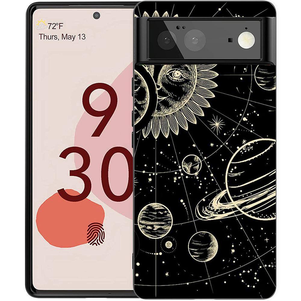 Астрологический Чехол для Телефона 'Солнце Луна Облака' для Google Pixel 8 7 6 7A 6A Pro 5G Ударопрочный Силиконовый 9 Pro XL 8 Pro 5G Корпус