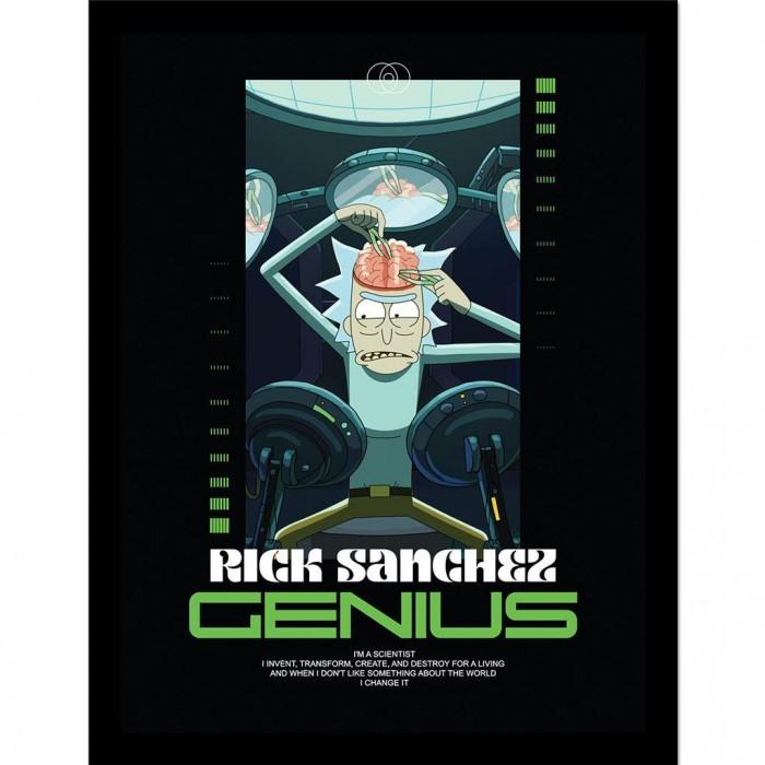 Rick And Morty Плакат Classrickal Rick Genius в рамке