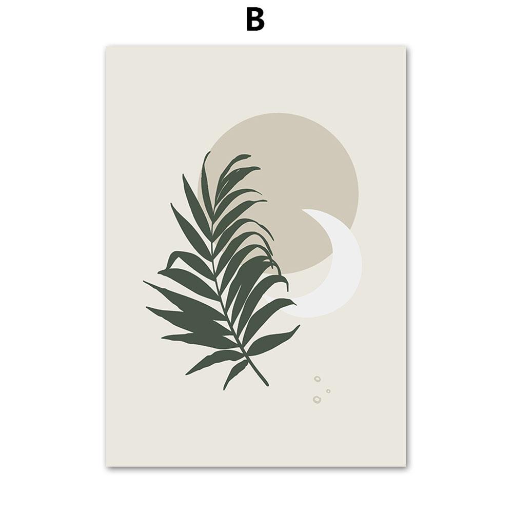 Sage Green Inhale Exhale Abstract Boho Wall Art Холст Картина Скандинавские постеры и принты Настенные картины для декора гостиной