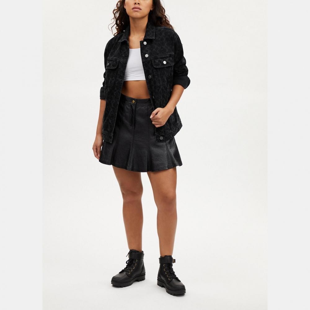 Coach Джинсовая куртка Signature черного цвета