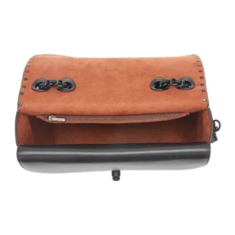 New COACH Madison Leather Small Square Bag Shoulder Bag Crossbody Bag Women's Black C3758-MWQV8