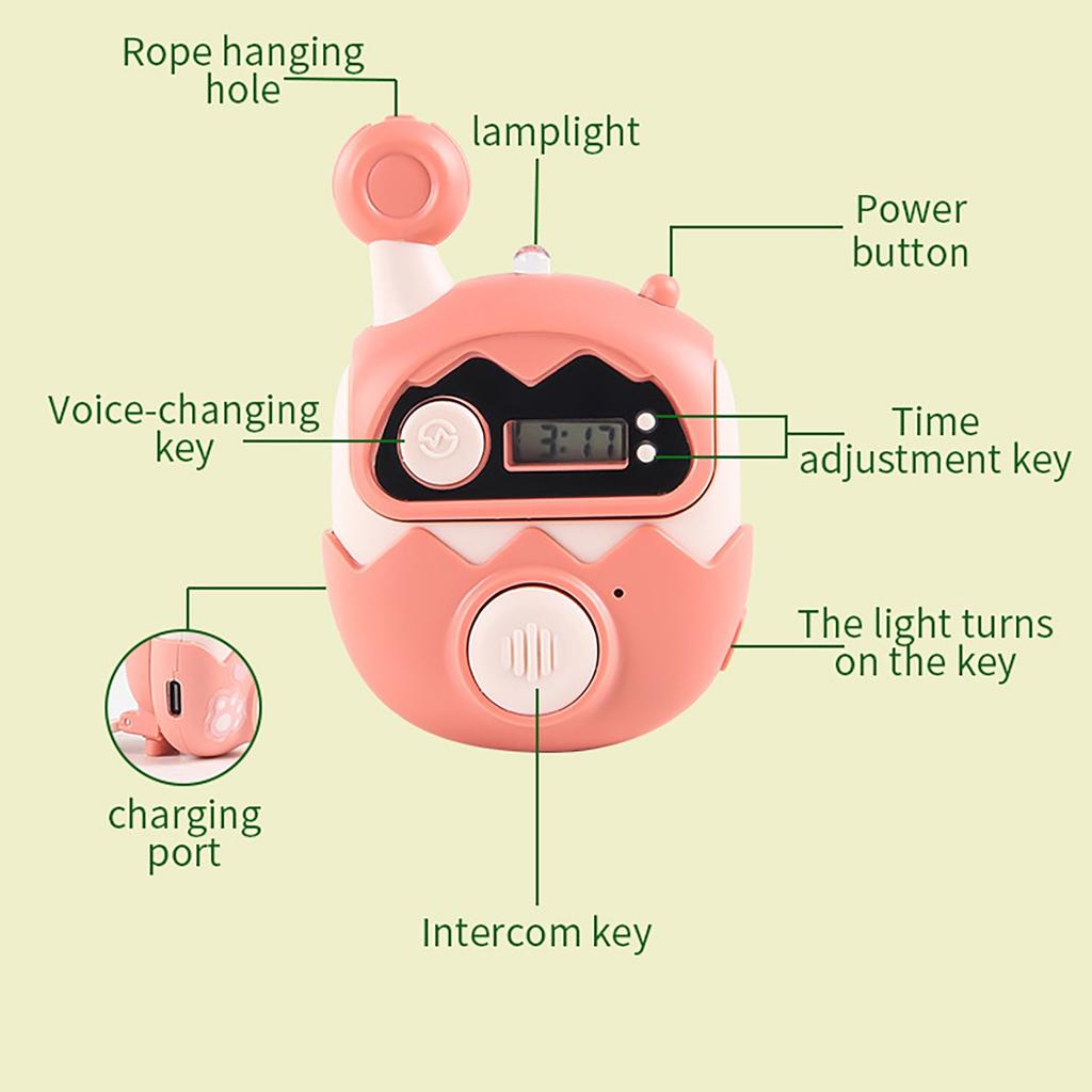 Rechargeable Children's Walkie Talkie, Handheld Walkie Talkie With Wearable Lanyard And Wrist, Gifts For Girls And Children's Birthdays/Christmas Toys