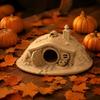 Fairy Tale Garden Accessory 3D Printed Fantasy Hobbit House Ornament for Small Pet Shelter, Cave Animals Hideout, Miniature Micro Landscape Halloween