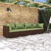 Day and Night - Day and Night 4-piece Garden Furniture Set and Brown Synthetic Rattan Cushions