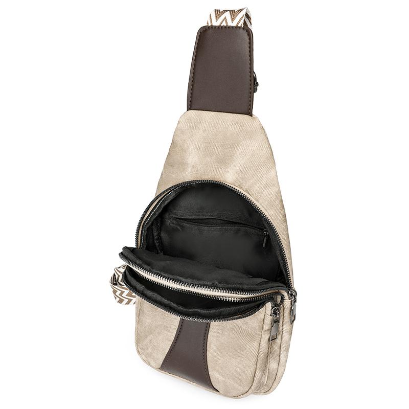 Women's Chest Bag Crossbody Bag Large Capacity Shoulder Bag Multi-Pocket Bag Mobile Phone Bag