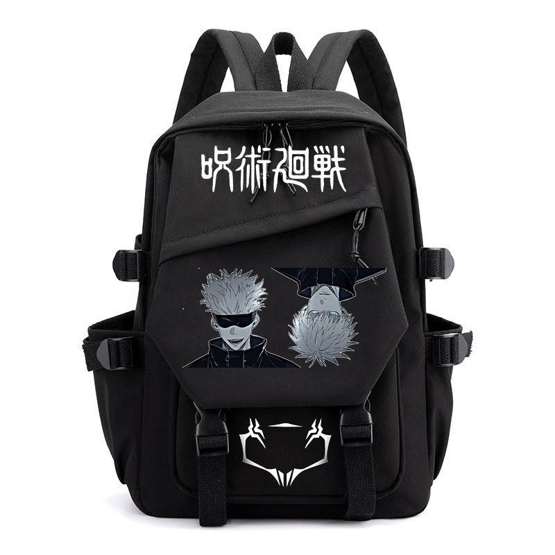 Школьный рюкзак Аниме Jujutsu Kaisen для Детей Подростков Студентов Нейлоновый Двухлямочный Рюкзак с USB-портом Мягкие лямки