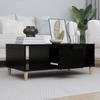 821061 vidaXL Coffee Table Black 90x50x36.5 Cm Engineered Wood