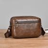 WEIXIER Men's Leather Crossbody Shoulder Bag Waterproof Bag  Briefcase Satchel Bag Casual Travel Bag