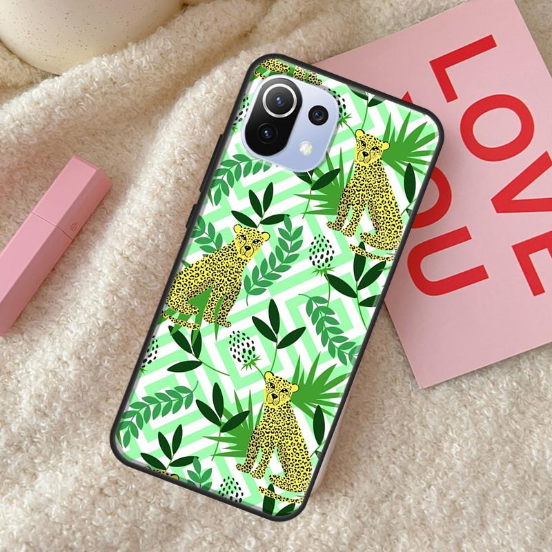 Чехол с изображением тропических листьев тигров леопардов для POCO X4 Pro F3 M3 M4 Pro X3 Pro GT, чехол для телефона Xiaomi 12 11T Pro Mi 11 Lite